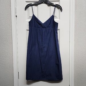 Vintage J. Crew Navy Cotton Poplin Slip Dress, Size 4